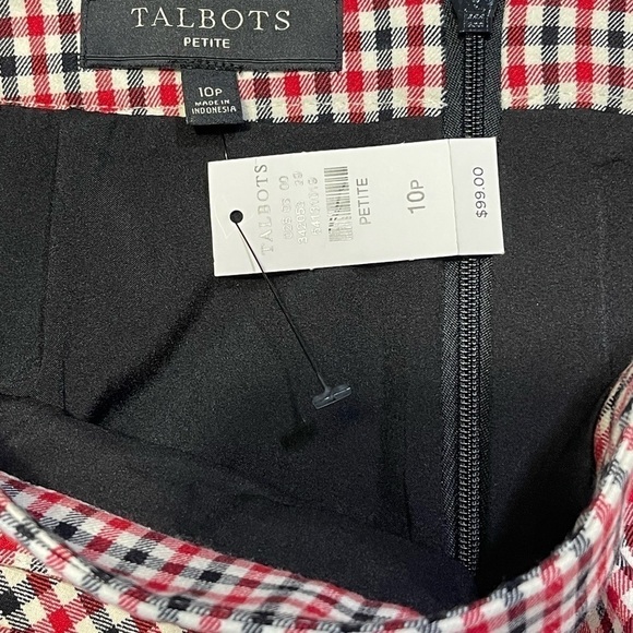 Talbots Pencil Skirt in Red and Black Size 10P NWT - Picture 5 of 5